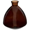 VASE VERRE RECYCLE BRUN CANDY H.19CM