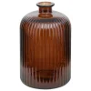 VASE VERRE RECYCLE LUZ AMBRE H.23CM