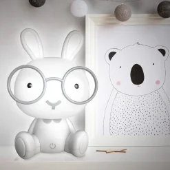 VEILLEUSE LAPIN LUNETTES