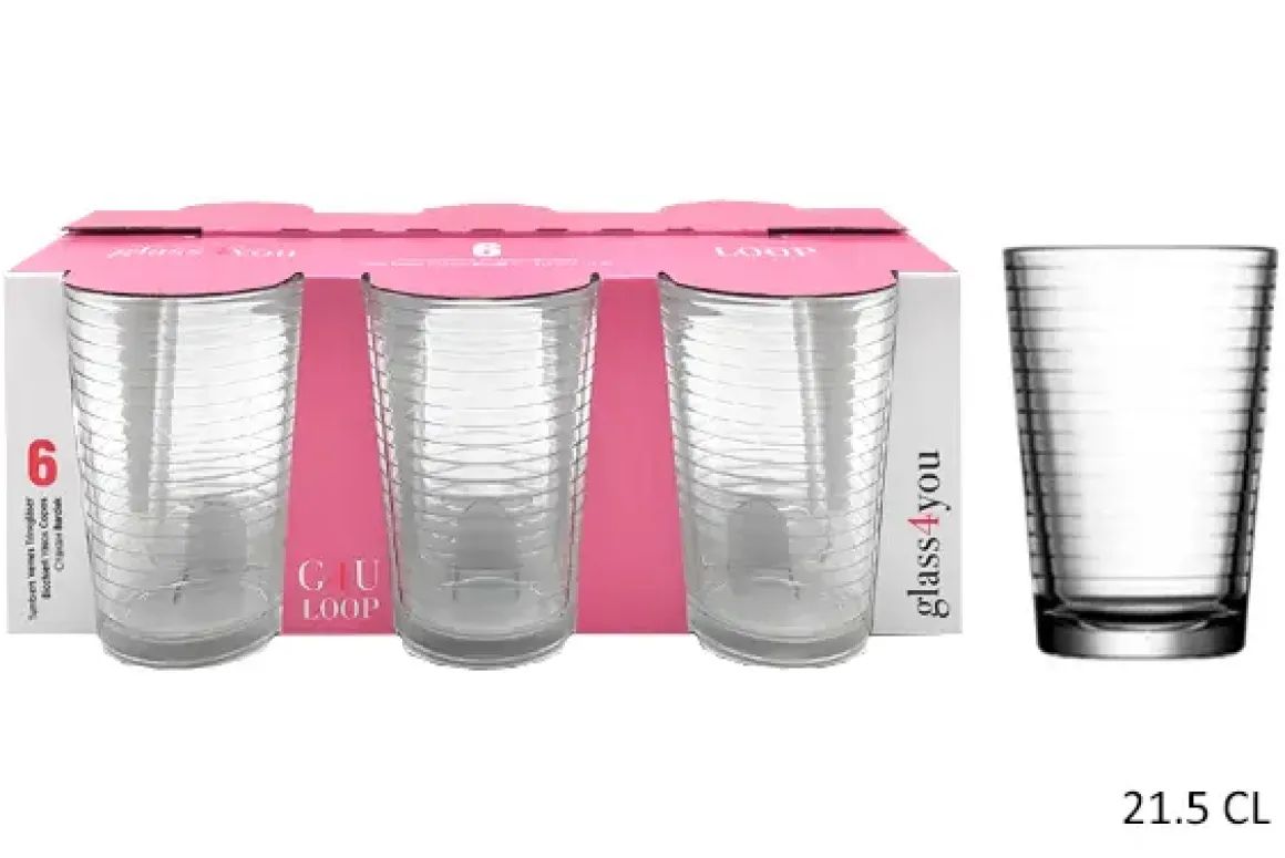 6 VERRES LOOP 21.5CL