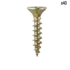 VIS AGGLOMERE POZIDRIVE TETE FRAISE ACIER BICHROMATE PZ2X4X2