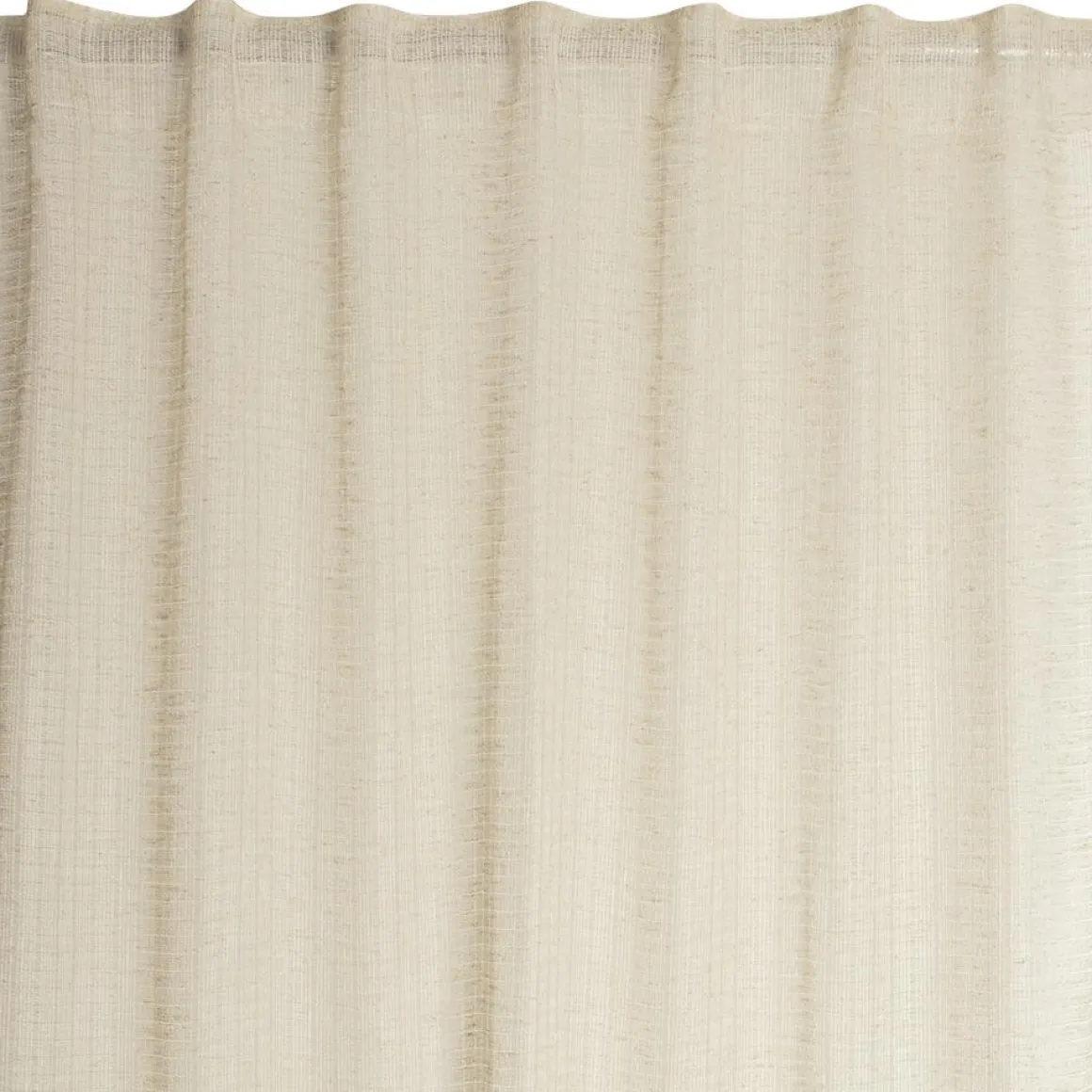 VOILAGE APOLINE ECRU 140X280CM GALON FRONCEUR PATTE CACHEE