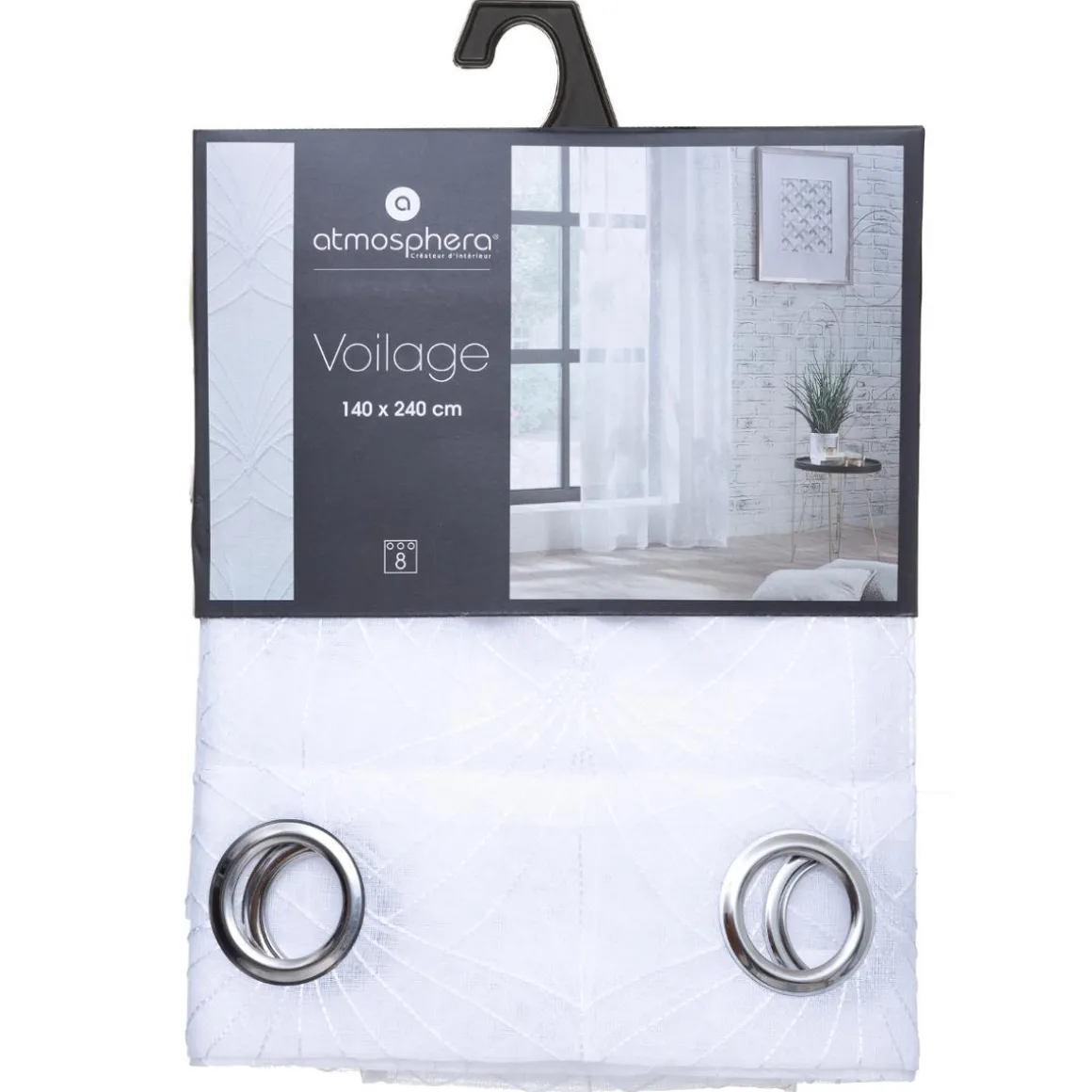 VOILAGE BRODE MIA BLANC 140X240CM