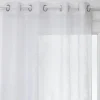 VOILAGE DEVO FEUILLE BLANC 140X240CM