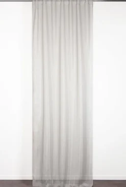 VOILAGE ELAURA GRIS 135X300CM GALON FRONCEUR PATTE CACHEE