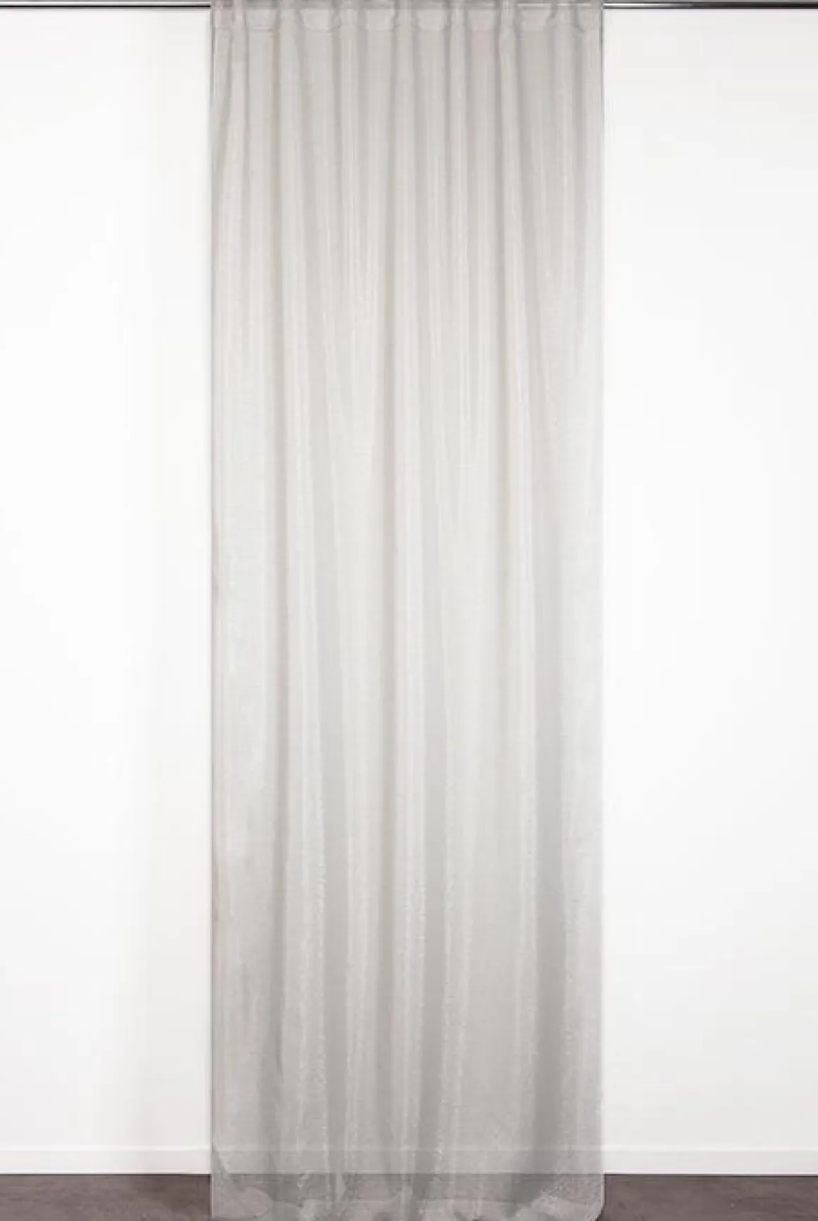 VOILAGE ELAURA GRIS 135X300CM GALON FRONCEUR PATTE CACHEE