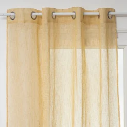 VOILAGE FRED A OEILLETS JAUNE OCRE 140X240CM