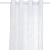 VOILAGE LAZI MOTIF FEUILLE BLANC 140X240CM