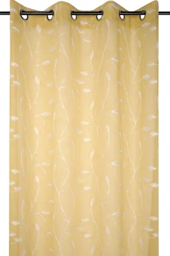 VOILAGE 8 OEILLETS LOUISON MOUTARDE 140X260CM